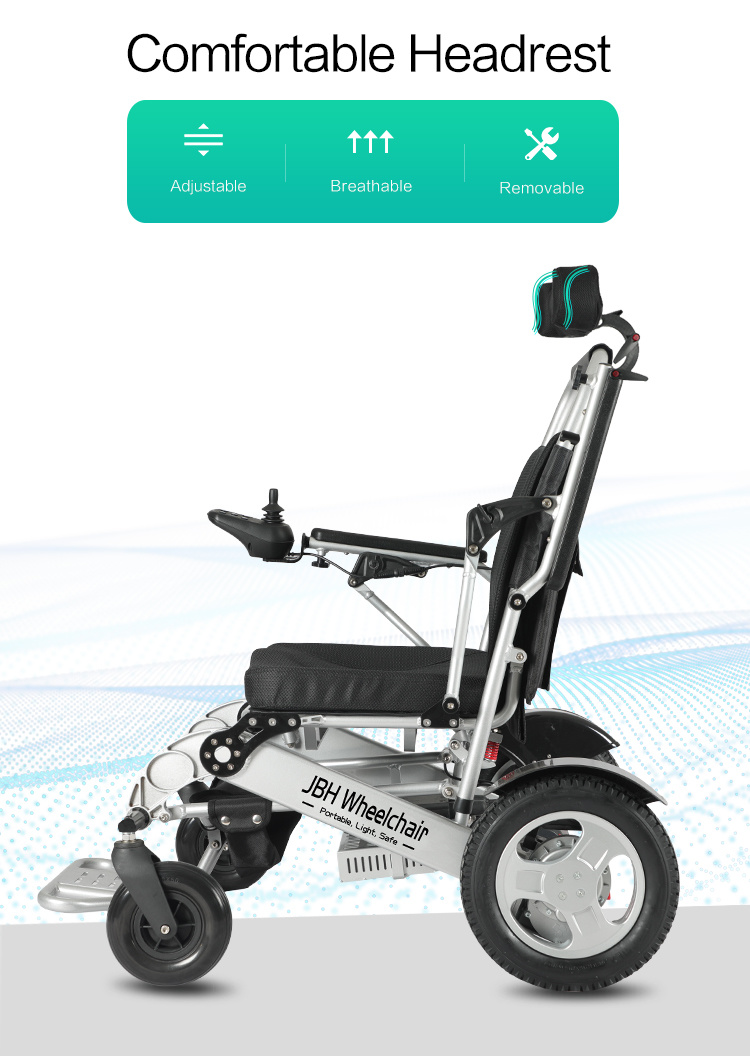 12 Inch Disabled Brushlesss Foldable Electric Power Wheelchair
