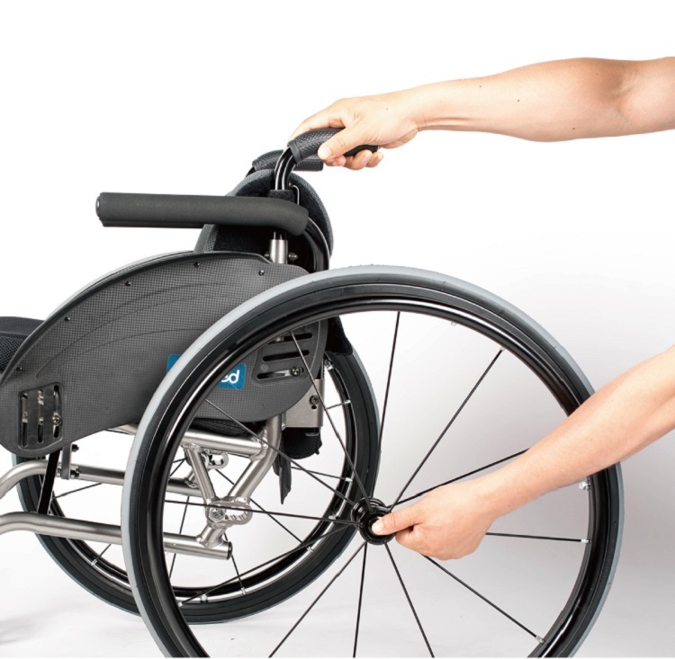 Lightweight & User-Friendly Wheelchair with Flip-Armrest, Tension Back