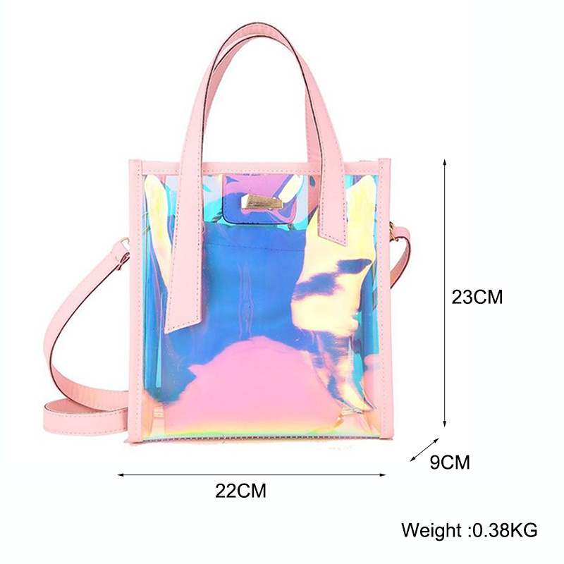 Wholesale Transparent Laser PVC Tote Bags Women Handbags 2019