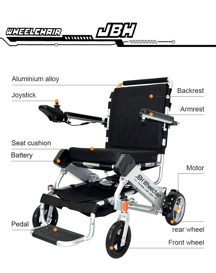 Highly Safe Aluminum Alloy Dual Battery Power Electric Wheelchair