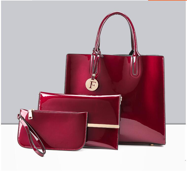 Guangzhou Factory Women Designer PU Leather 3 PCS Handbag Sets