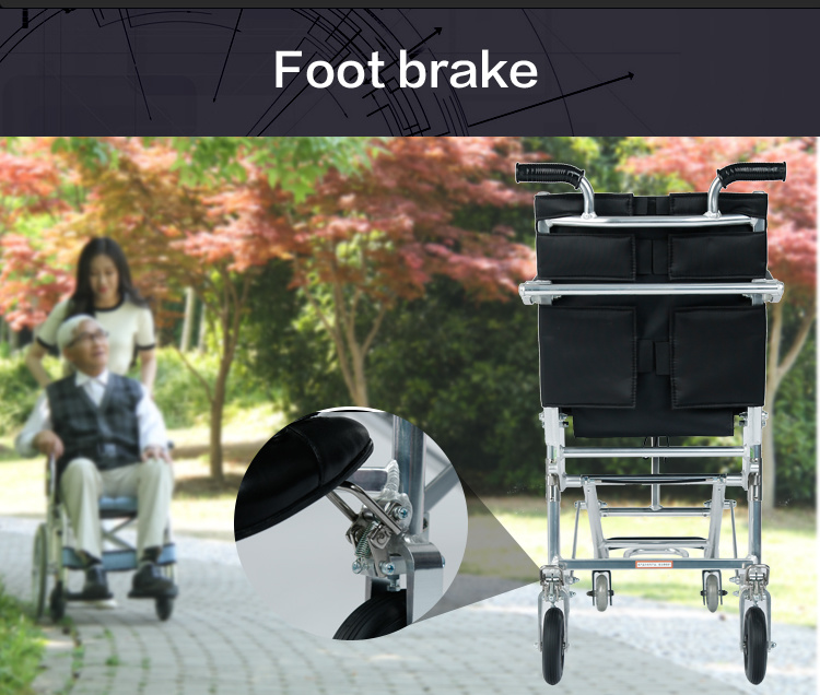 5.5kg Travel Folding Lightweight Wheelchairs for Elderly