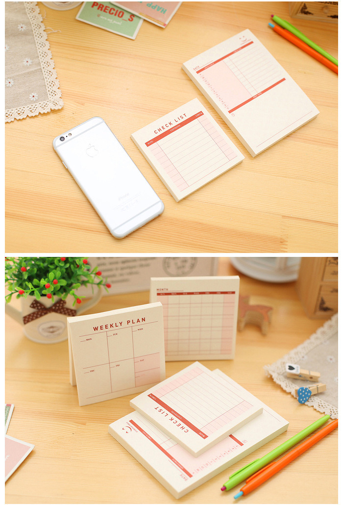 Wholesale Custom Design Mini Pocket Glue on Top Plan Notebook