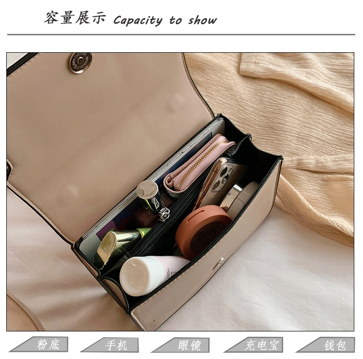 Luxury Cowhide Leather Ladies Bags Woman Tote Bag Square Textured PU Shoulder Lady Handbag