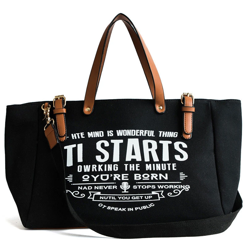 Classic Fashion Handbag Luxury Canvas Tote Bag Large Capacity Messenger Bag Wholesale and Retail