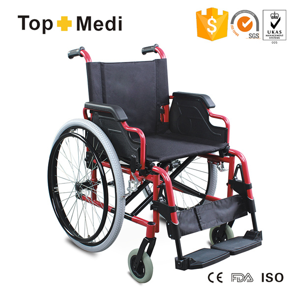 2019 Updated Manual Aluminum Foldable Wheelchair for Elderly and Disabled