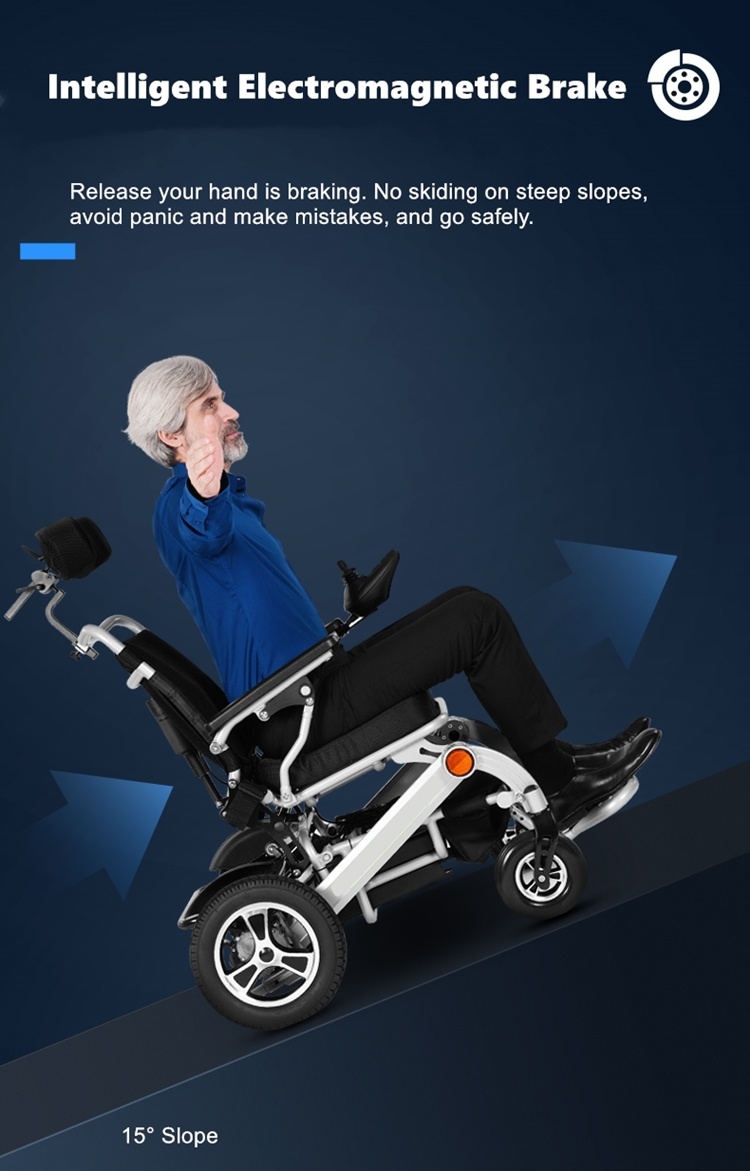 30ah Lithium Battery Elektrorollstuhl Auto Ajusting Backret Folding Electric Wheelchairs Price