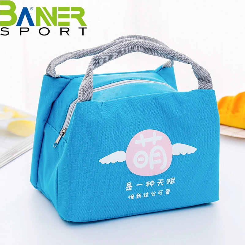 Kawaii Portable Zipper Waterproof Lunch Bags Women Student Lunch Box