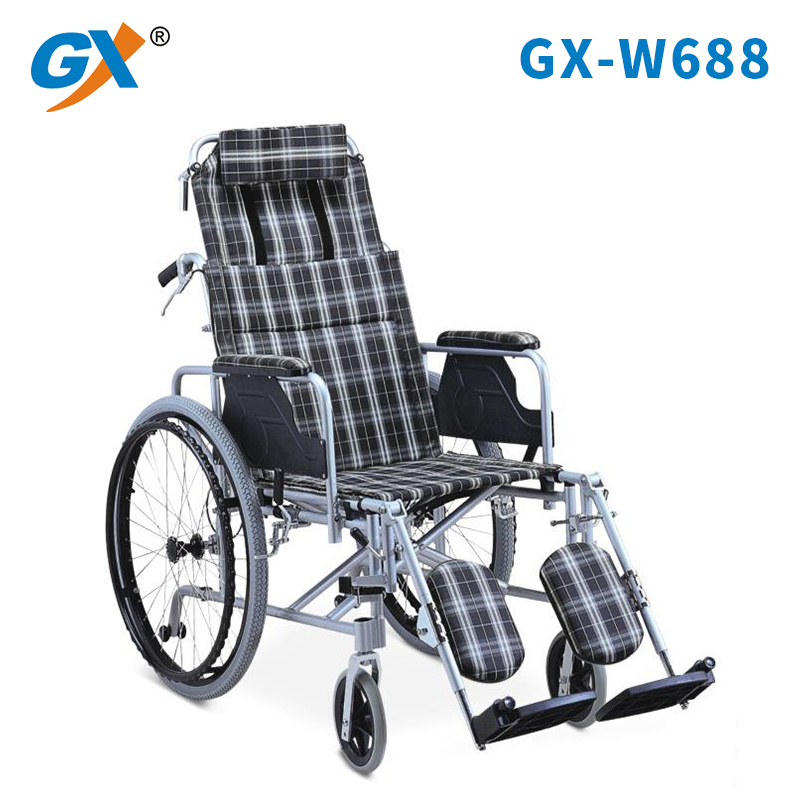 Comfortable Fold up Wheelchair with Headrest