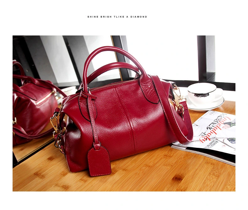 High Quality Genuine Cowhide Leather Woman Handbag Wholesale Factory OEM/ODM Custom Logo Ladies Handbag