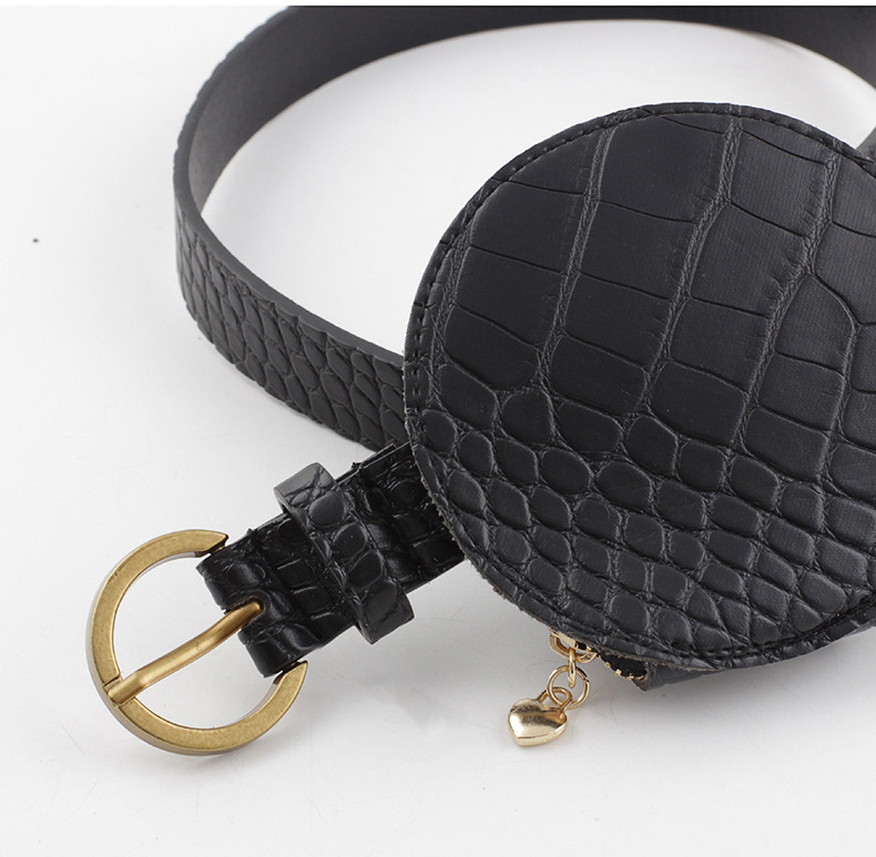 Fashionable Instagram-Inspired Style Waist Belt with Small Round Purse