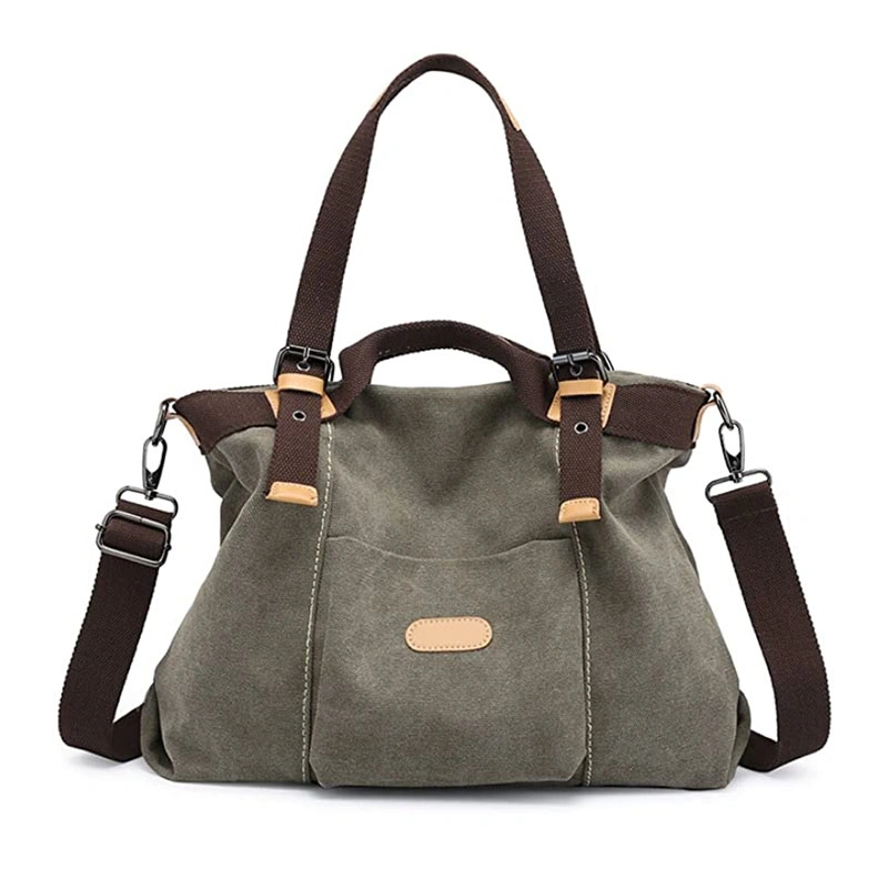 Women Shoulder Bags Casual Vintage Hobo Canvas Handbags Top Handle Tote Crossbody Shopping Bags