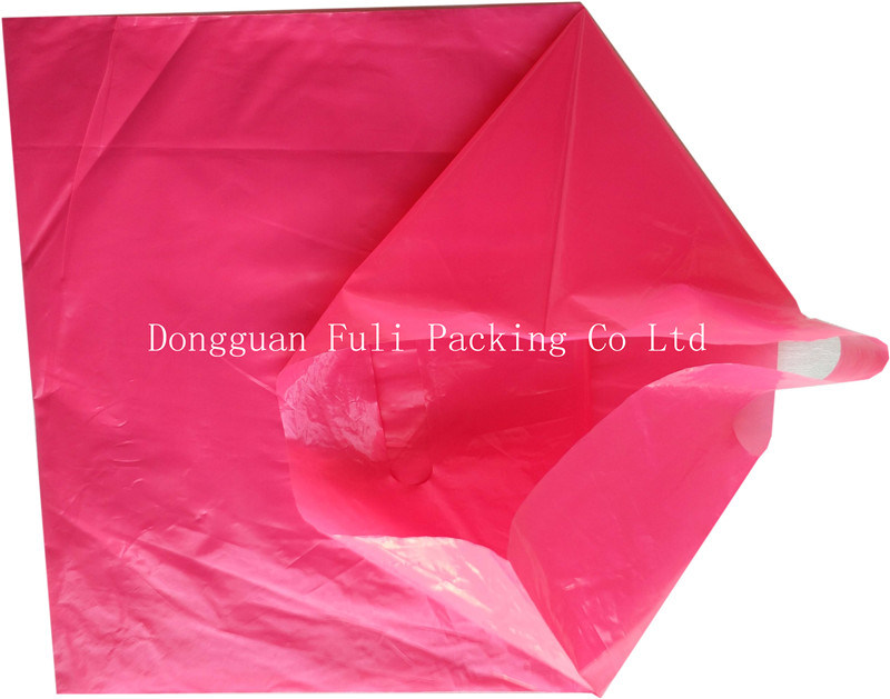 Soft Pink Recycle Plastic Die Cut Promotional Garment Packaging Tote Bag