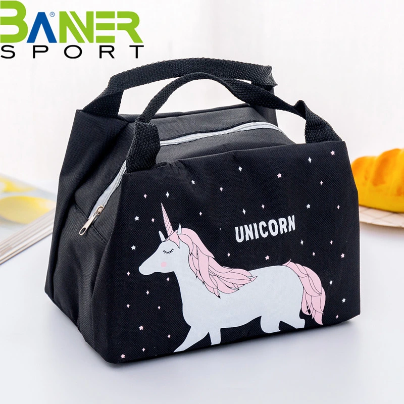 Kawaii Portable Zipper Waterproof Lunch Bags Women Student Lunch Box