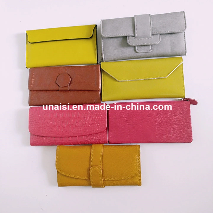 Wholesale Stock and Custom Leather Clutch Purse Long Ladies Wallet Purse