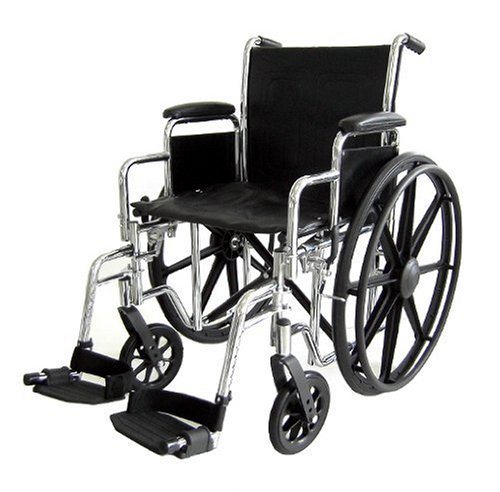 Wheelchair Lightweight Foldable with 24'' Rear Wheel