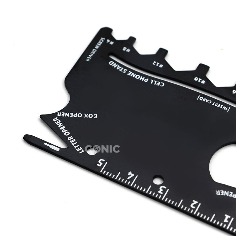 18 in 1 Black Wallet Credit Card Sized Multitool