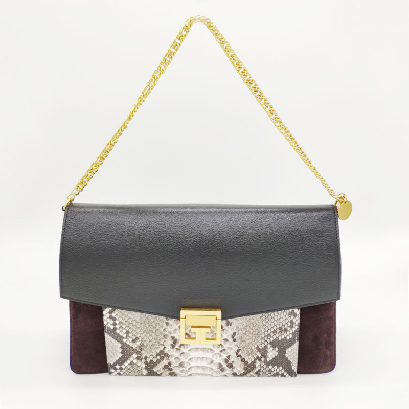 Women Fashion Hand Bag Genuine Python Leather Handbag
