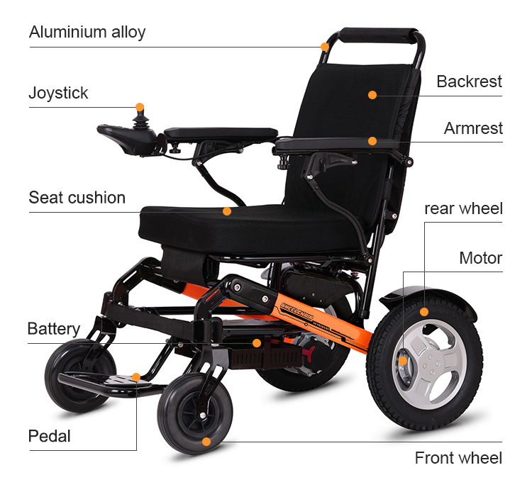 Luxurious Hot Seller Portable Motorized Electric Wheelchair for Old Man