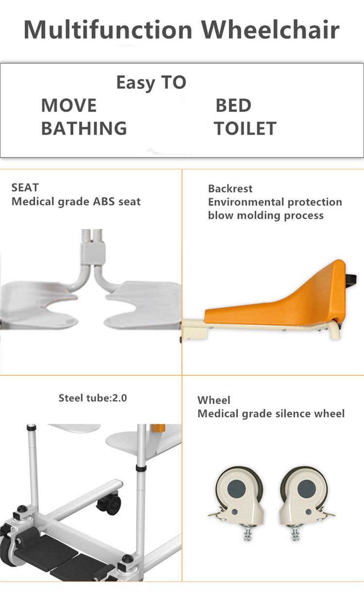 Multifunctional Wheelchair Hospital Wheelchair for Patients