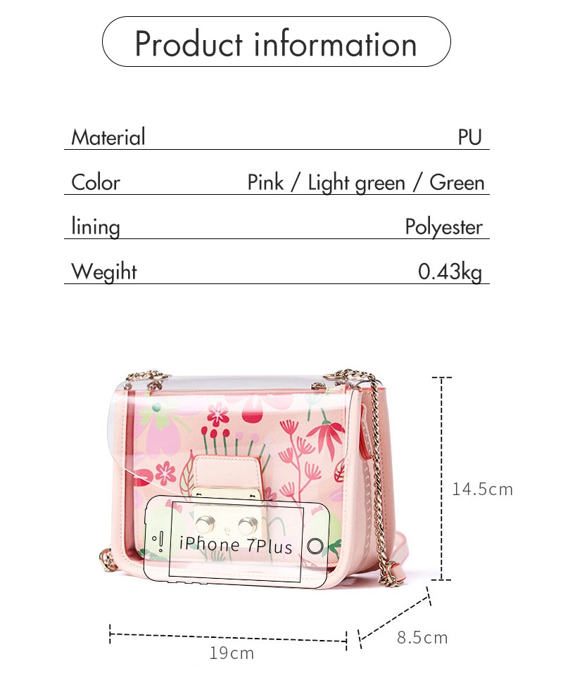 Women Shoulder Bags Transparent Jelly Crossbody Women Bags Waterproof Messenger Bag