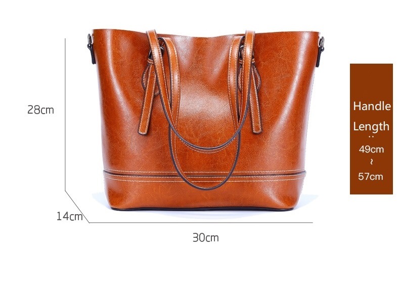Europe Style Fashion Genuine Leather Women Tote Handbag
