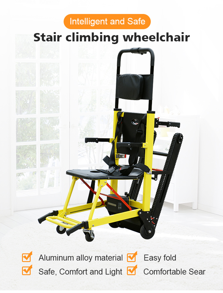 Aluminium Foldable Electric Stretcher Stair Climbing Wheelchair