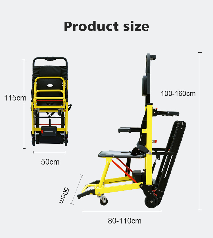 Folding Handicapped Electric Climbing Stair Wheelchair