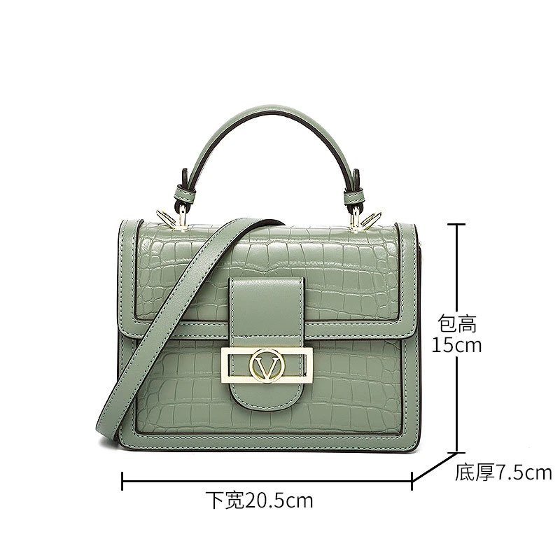 High Quality New Style Fashion Woman PU Leather Handbag V Shoulder Bag