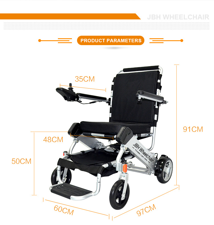 Highly Safe Aluminum Alloy Dual Battery Power Electric Wheelchair