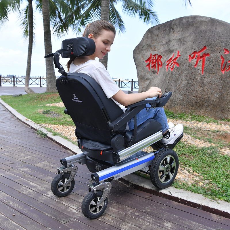 Folding Recline Back Electric Wheelchair with Lithium Battery