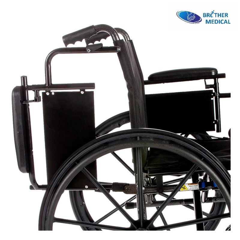Drive Medical Chrome Wheelchair with Flip Back Desk Arms