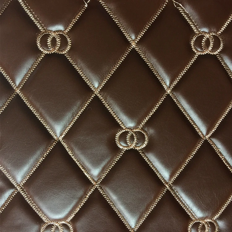 PU PVC Synthetic Leather for Embroidered Synthetic Leather/Soft Wall Leather/Seat Cushion Leather