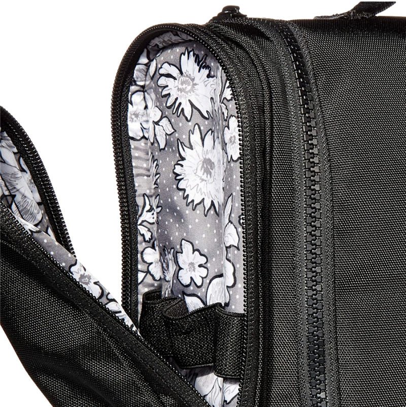 Plain Black RPET Tote Shoulder Bag Large Capacity