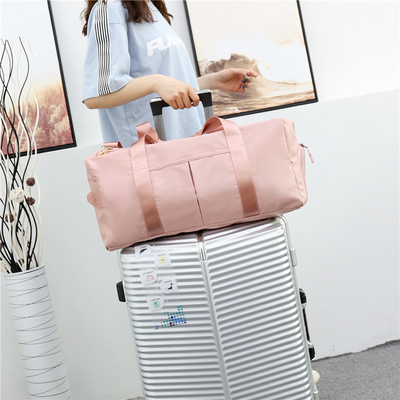 Fashion Travel Gym Sports Bag Shoe Compartment with Wet Pocket Women Handbags