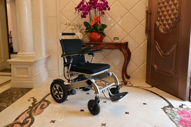 Lightweight Foldable Electric Power Wheelchair with Lithium Battery for Elderly People