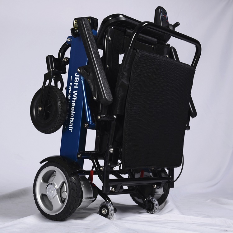 Light Motorized Folding Electric Wheelchair with 180W Brushless Motors