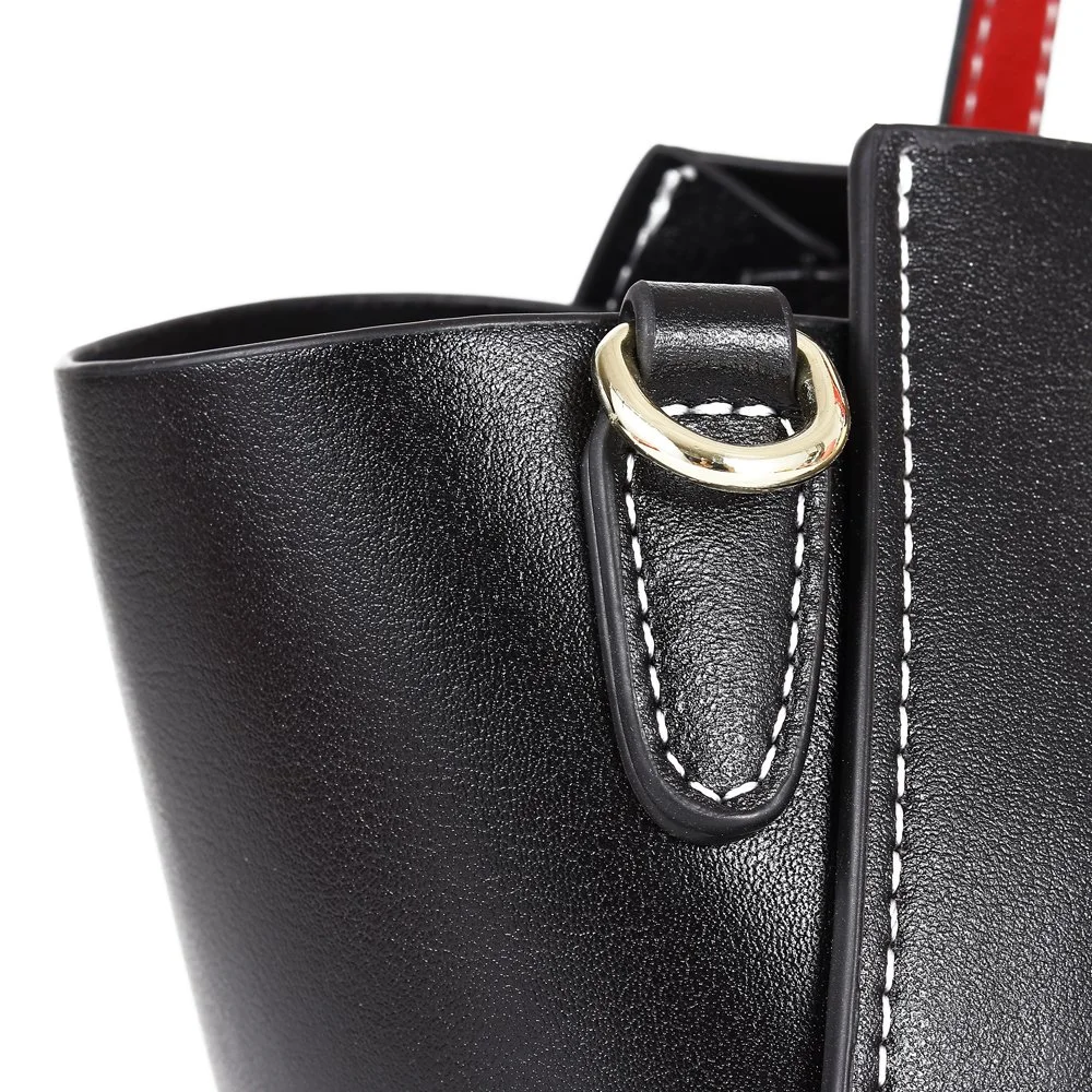 High Quality Contrast Leather Bags Women Fashion Ladies Handbags Wholesaler Supplier From China