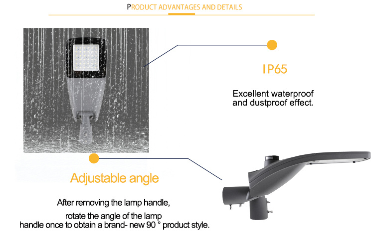 Small Watts AC85-265V Grey and Black Aluminum 30W LED Street Lighting