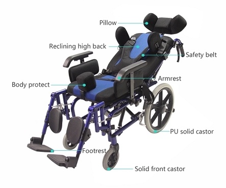 Children Cerebral Palsy Wheelchair Cp Wheelchair for Elderly People