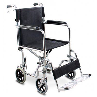 Ce Standard Comfortable Elderly Aluminum Manual Foldable Backrest Transit Wheelchair