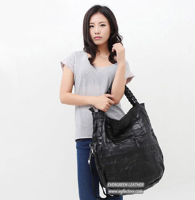 Popular Cowhide Leather Handbag Fashion Handbags Ladies Tote Bag Emg5365