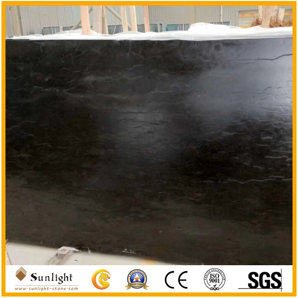 Black Wood Polished Black Marble, Leather/Honed/Ebony Surface Black Marble