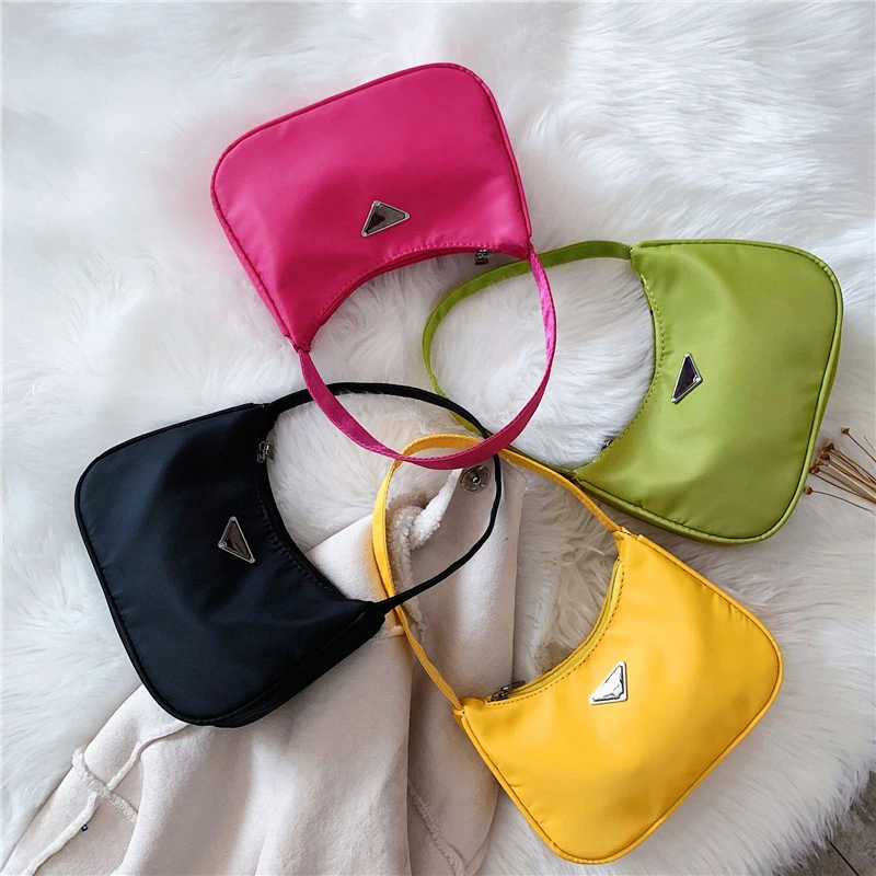 Bag for Women Handbags Vintage Luxury Nylon Underarm Bag Designer Baguette Bag Ladies Shoulder Bag