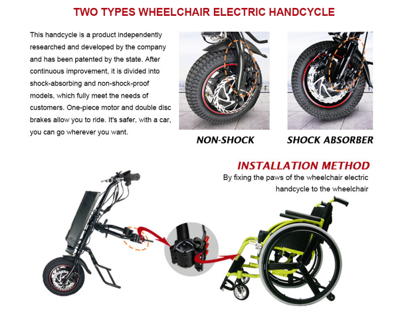 Cnebikes Electric Handbike Wheelchair Attachment 36V 350W Electric Handcycle