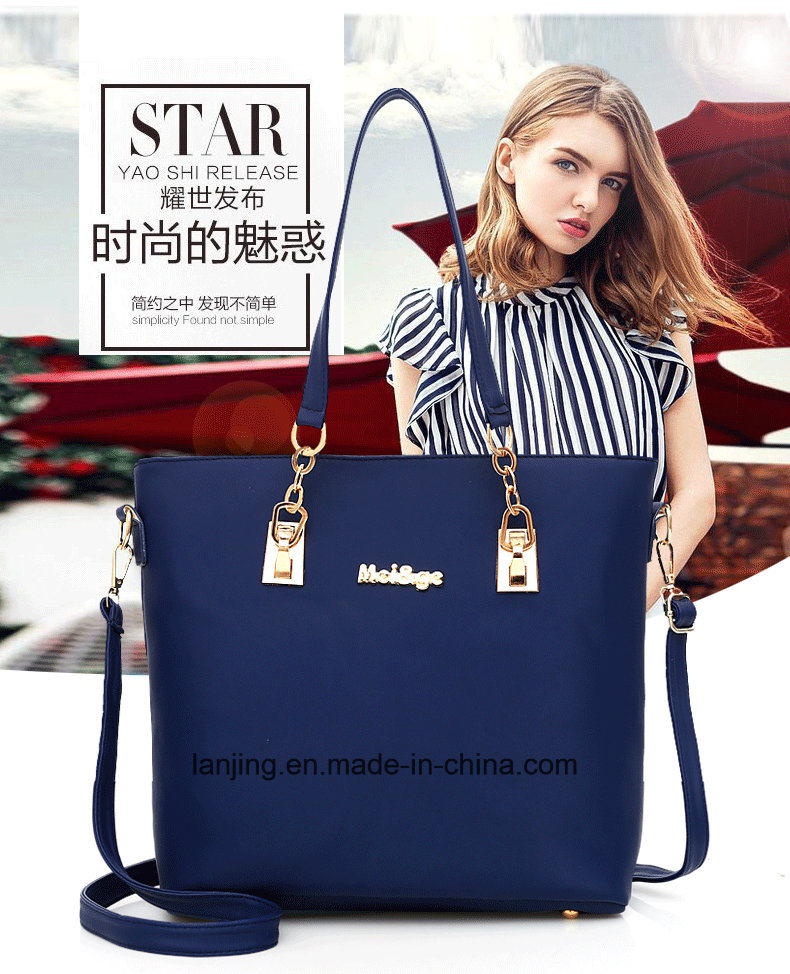 Fashion OEM Women PU Leather Shoulder Tote Bags Lady Handbag