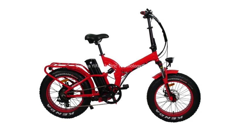 500W 48V Fat Tire Folding Electric Bikes Full Suspension Bicycle