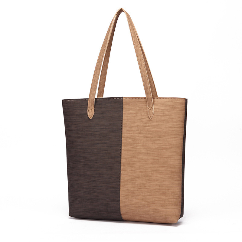 New Contrast Color Large Capacity Tote Bag Woman