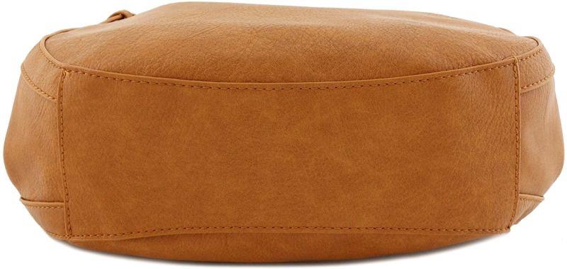 Light-Weight 3 Compartment Faux Leather Medium Hobo Bag