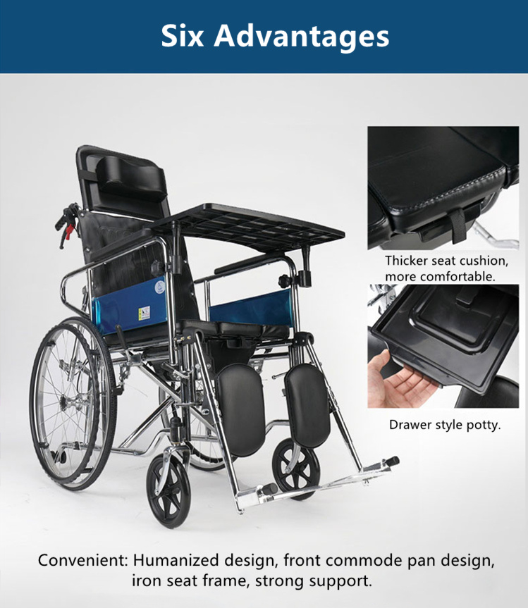 Folded Recline Back Manual Wheelchairs Price